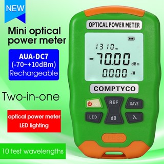 COMPTYCO AUA-D7/DC7/D5/DC5 Handheld Fiber mini Optical Power Meter with LED Lighting -70+10dBm / -50+26dBm dry battery orrechargeable(optional) Optical fiber tester