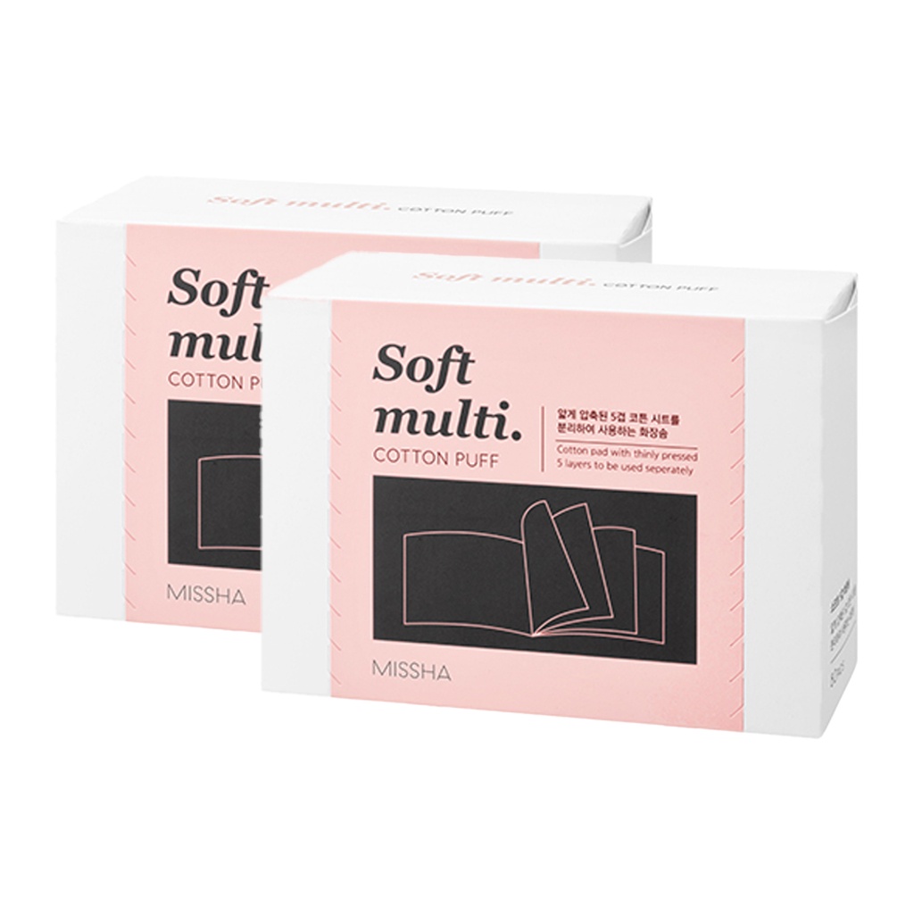 missha soft multi cotton puff 80ea
