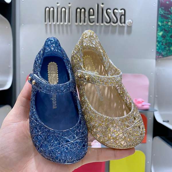 2023 Brasil Genuíno melissa melissa melissa Sapatos Infantis Ninho de Pássaros Sandálias Infantis Geleia Oca Baotou Sapatos Fragrância