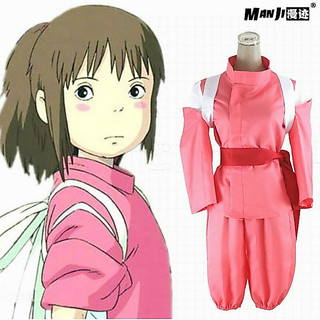 Spirited Away COS Ogino Chihiro Kochi COS Roupas Conjunto Completo Hayao Miyazaki Anime cosplay Roupas Femininas