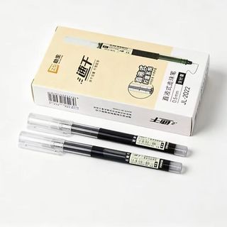 [Moon Color Mercearia] Caneta Rollerball Líquida Reta de Secagem Rápida 0.5mm Caneta Gel Preta Escrita Caneta Gel Caneta
