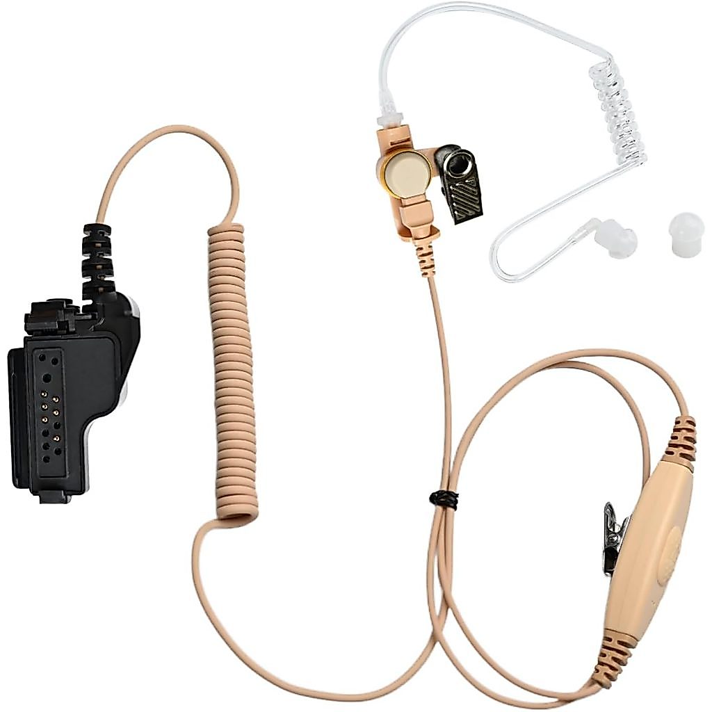 Fone De Ouvido De Rádio Policial Com Microfone Walkie-Talkie Compatível Motorola