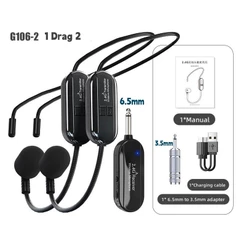 Fone De Ouvido Com Microfone Sem Fio Montado Na Cabeça 2.4G Para Amplificador De Voz , Professor , Ensino , De Lapela