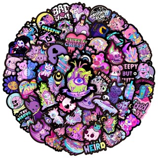 100/50PCS Adesivos De Grafite Gótico Preto E Roxo Para Decalque De Capacete De Notebook