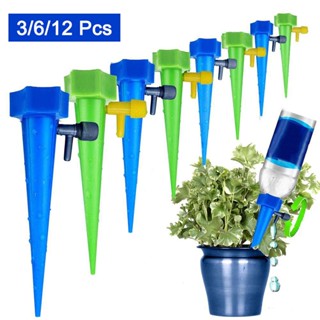 3/6/12 Pcs Sistema De Irrigação Automática Por Gotejamento Espigão Para Plantas De Flores Dispositivo Ajustável Jardim Em Estufas