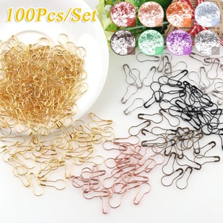 100Pcs/Conjunto Pinos Mágicos De Vestuário Metálico Coloridos Acessórios Para Bandana