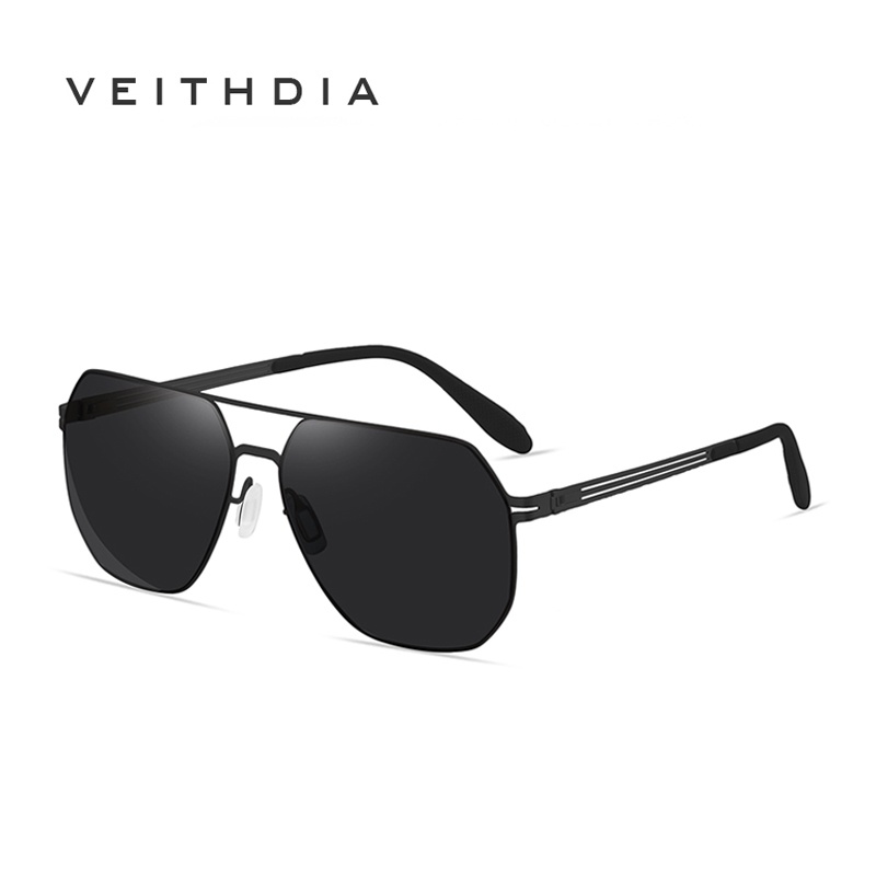 VEITHDIA Novos Óculos De Sol Polarizados De nylon Sem Parafusos E Fivelas Integrados Masculinos Flexíveis Não Deformáveis CP5007 em Oferta na Shopee