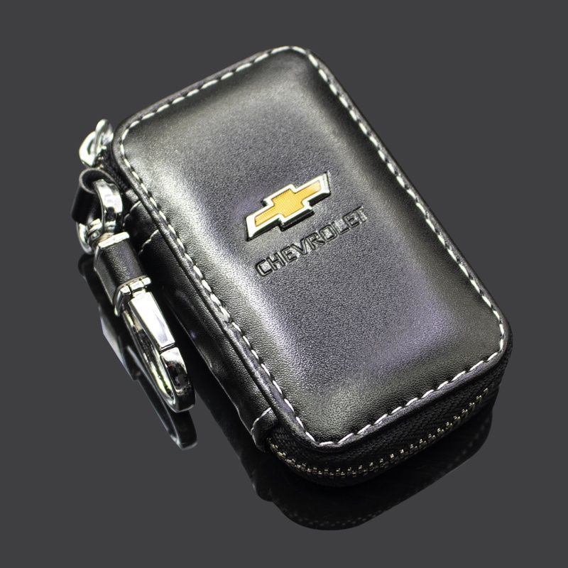 Capa Para Carro Porta-Chaves Preto Protetor De PU Logotipo Do Chevrolet Captiva Colorado Cruze Spark Malibu Aveo Acessórios