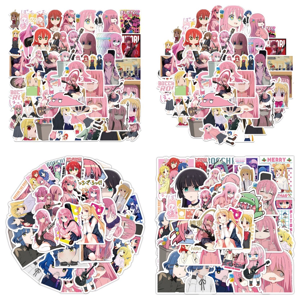 100/50PCS Kawaii BOCCHI O ROCK ! Autocolantes Anime Kids Toysdecalques DIY Water Bottle Laptop Bagagem À Prova D'água Autocolante Meninas Bonitas