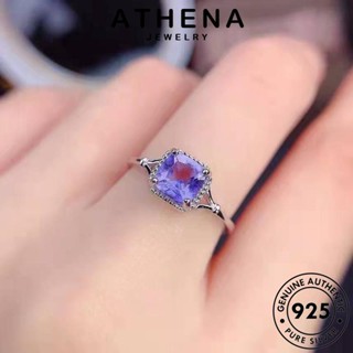 ATHENA JEWELRY Quatro Garras Simples Ametista Anéis 925 Prata Mulher Original R2527-BRR
