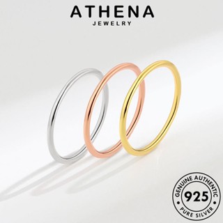 ATHENA JEWELRY Ouro Anéis Originais Simples Linhas Femininas 925 Prata R995-BRR