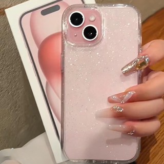 Compatível Para iPhone 15 14 Pro Max 13 12 11 7 8 Plus XS XR X Glitter Capa Dura À Prova De Choque Brilhante Transparente