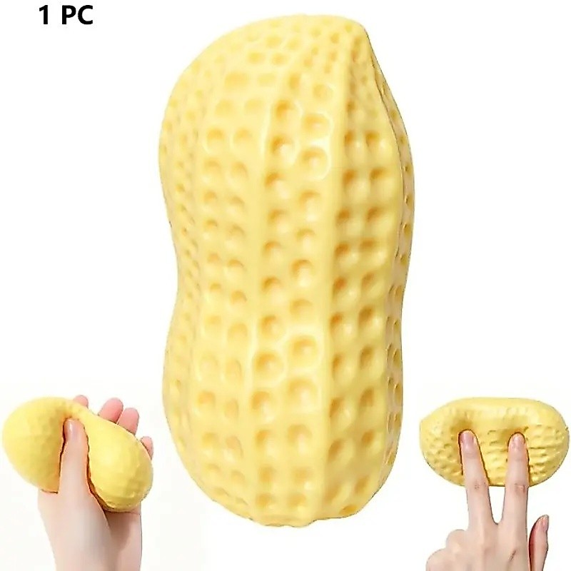 Squishy de Amendoim Realista, Brinquedo Antiestresse, Alívio de Ansiedade, Presente Ideal para Festas, Textura de Ascens