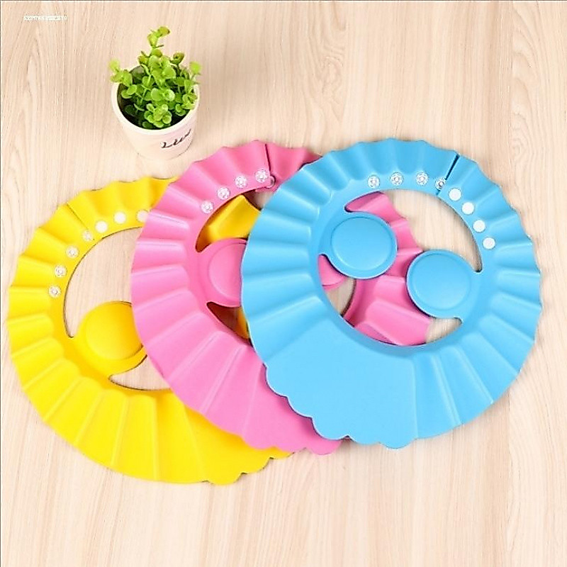 Crianças shampoo touca de retenção de água chapéu de banho do bebê à prova dwaterproof água proteção de ouvido ferrament