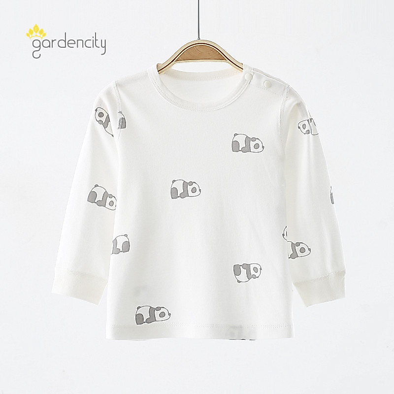 Bebê casa roupas topos primavera outono manga comprida algodão Modal meninos meninas bebê crianças Bottoming roupas de o